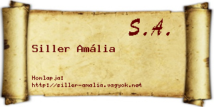 Siller Amália névjegykártya
